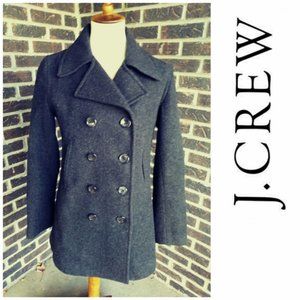 J. Crew Wool  Gray Peacoat S